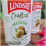 Pickle olive GREEN OLIVE RIPE PITTED MEDIUM CRAFTED smooth & buttery LINDSAY USA 6oz 420g